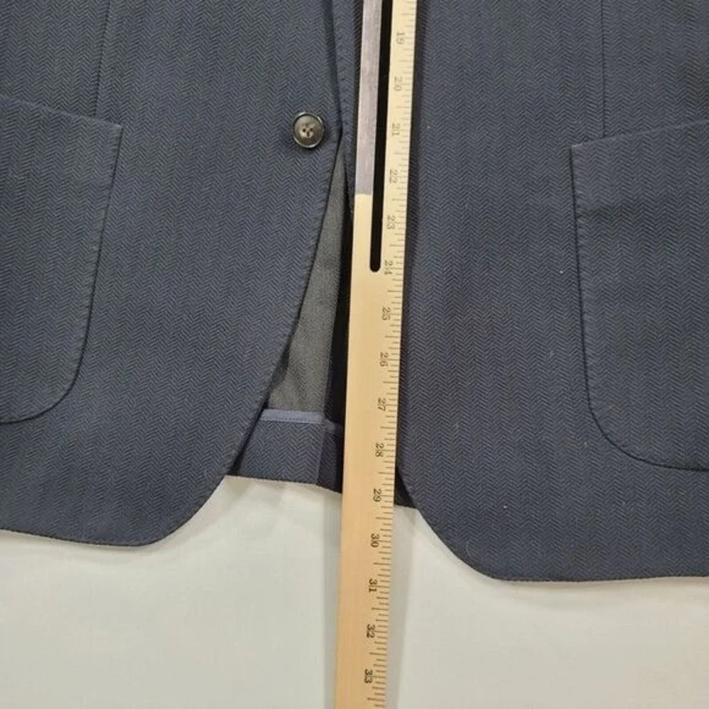 JoS A Bank Sport‎ Coat Mens 42R 42 Midnight Blue Herringbone Tailored Fit 1905